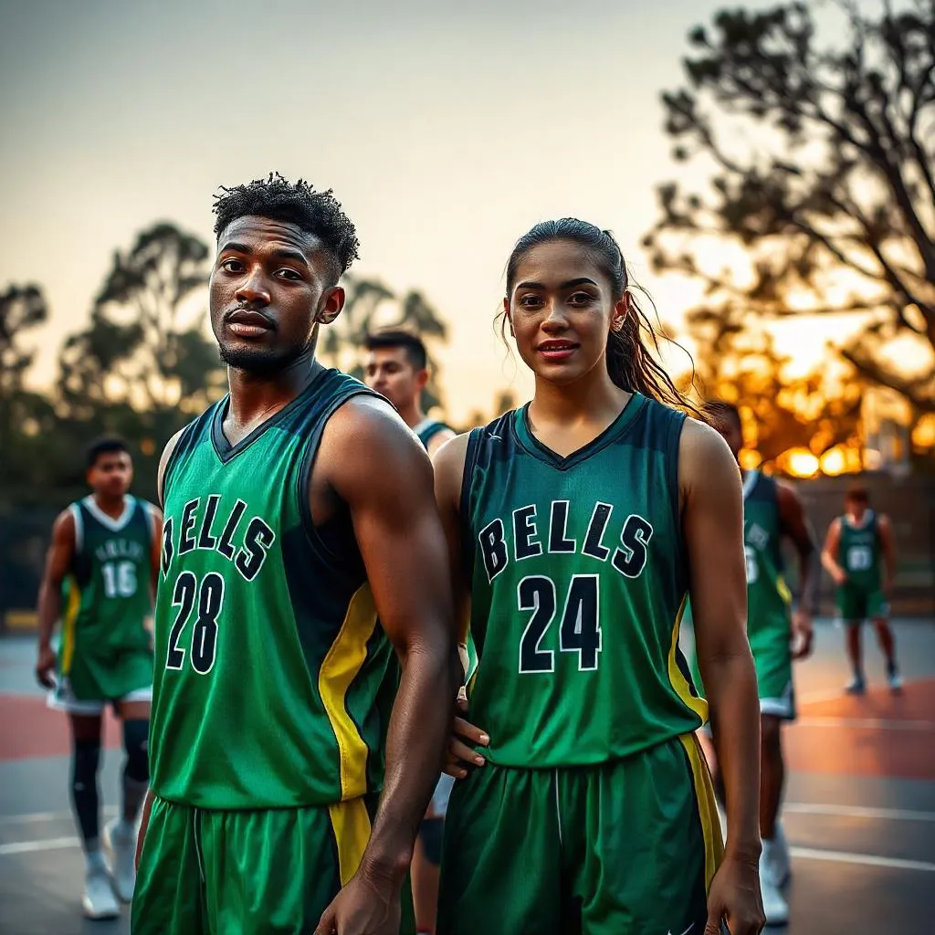 green basketball uniform